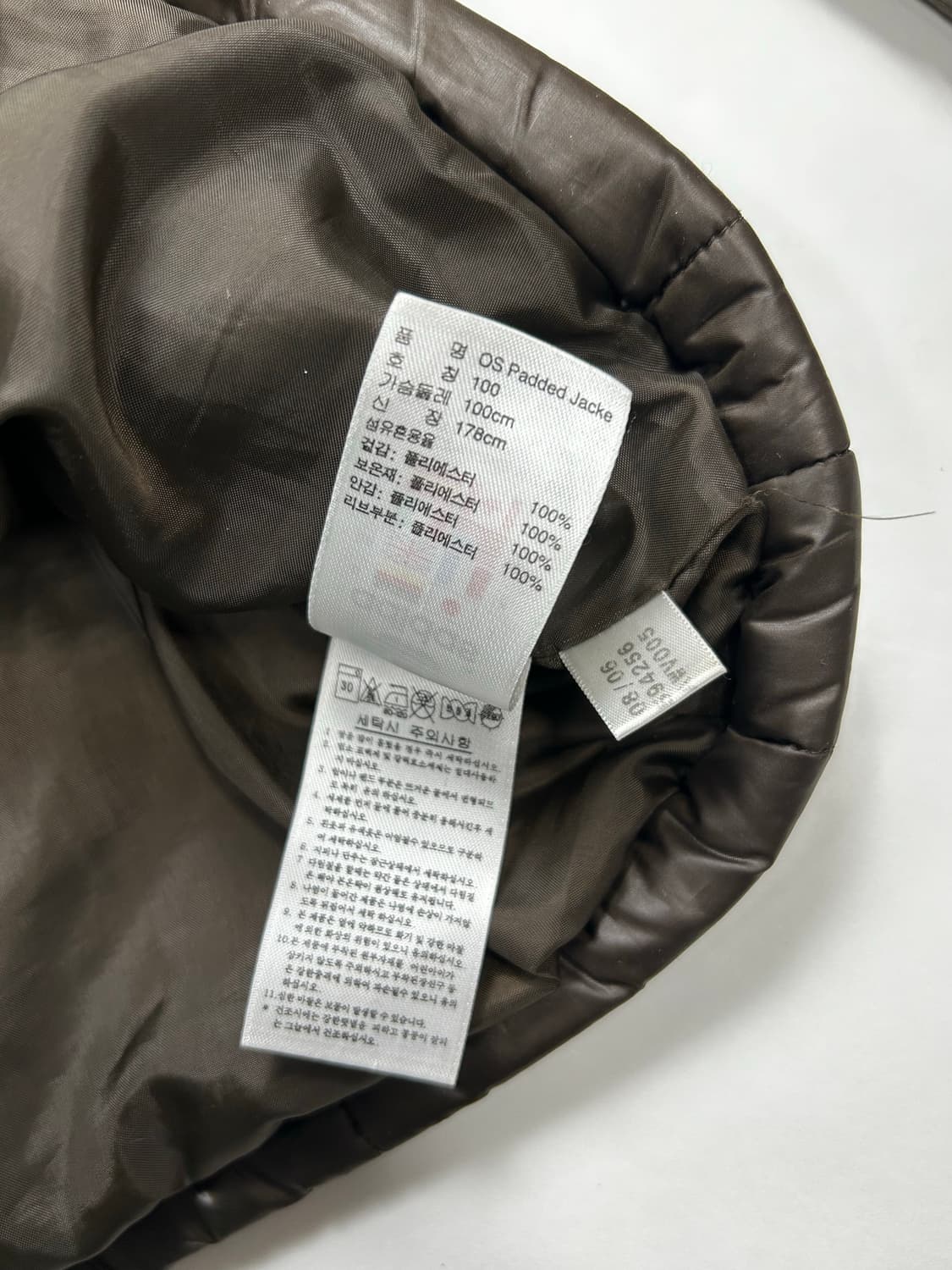 아디다스 00s 브라운 퀄팅 누빔 경량패딩 L 상품이미지8