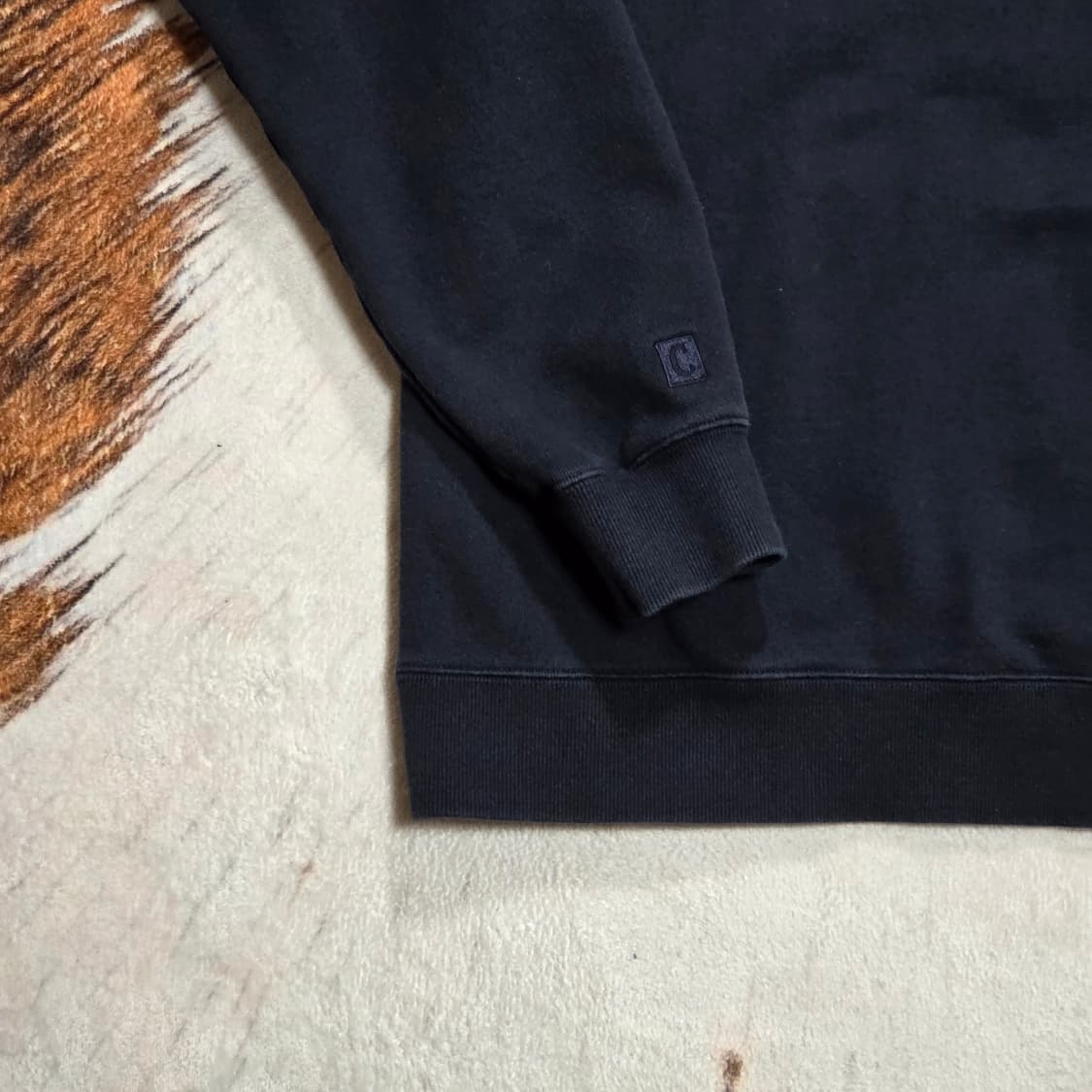 커버낫 네이비 레드 로고 자수 후드티 상품이미지6