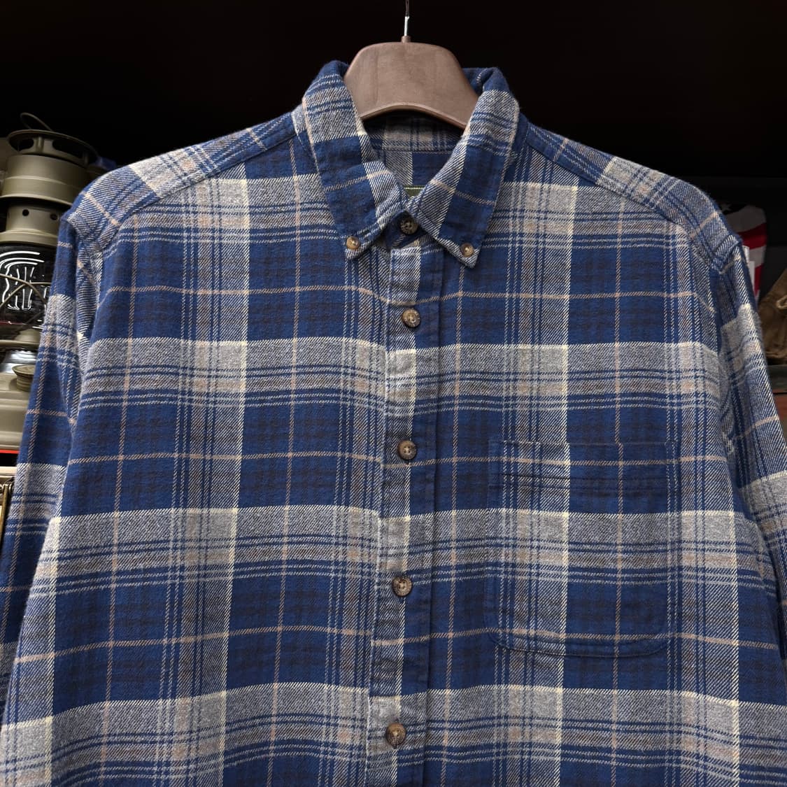 에디바우어 아웃도어 워크 플란넬 체크 빈티지 셔츠 N125 상품이미지3