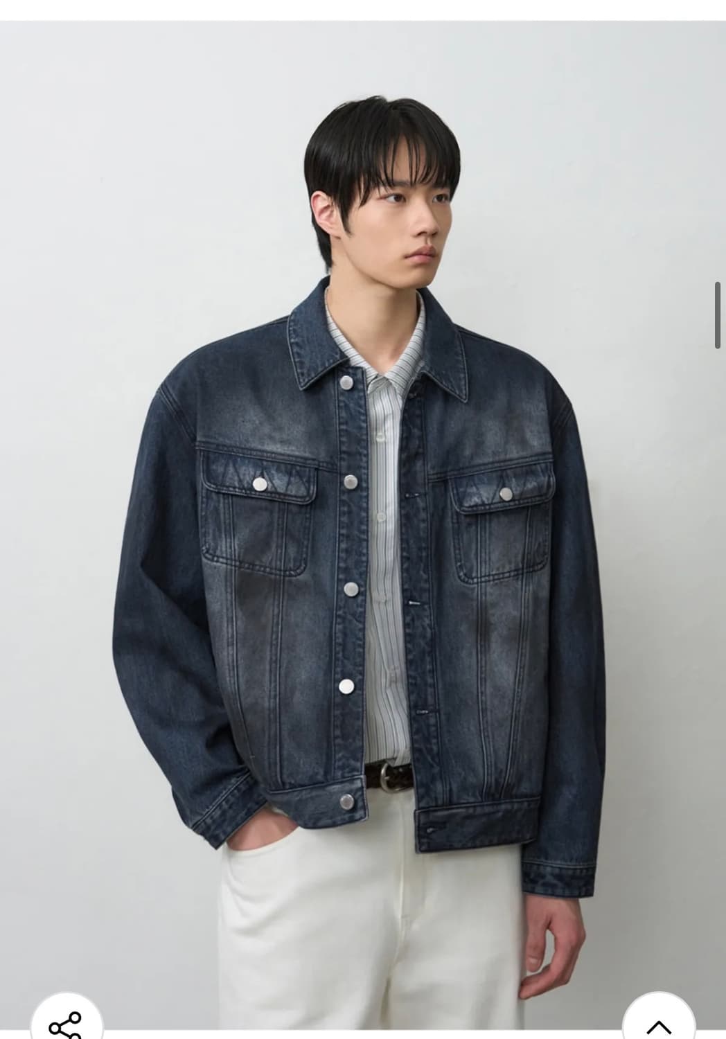 (새상품)(XL)[서강준 PICK]드로우핏 로우 스모크 데님 트러커 자켓 상품이미지6