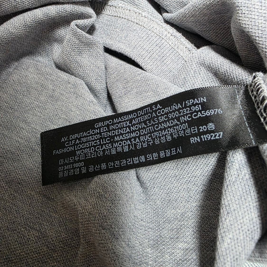 마시모두띠 그레이 반팔 폴로 셔츠 카라티 (L) 상품이미지3