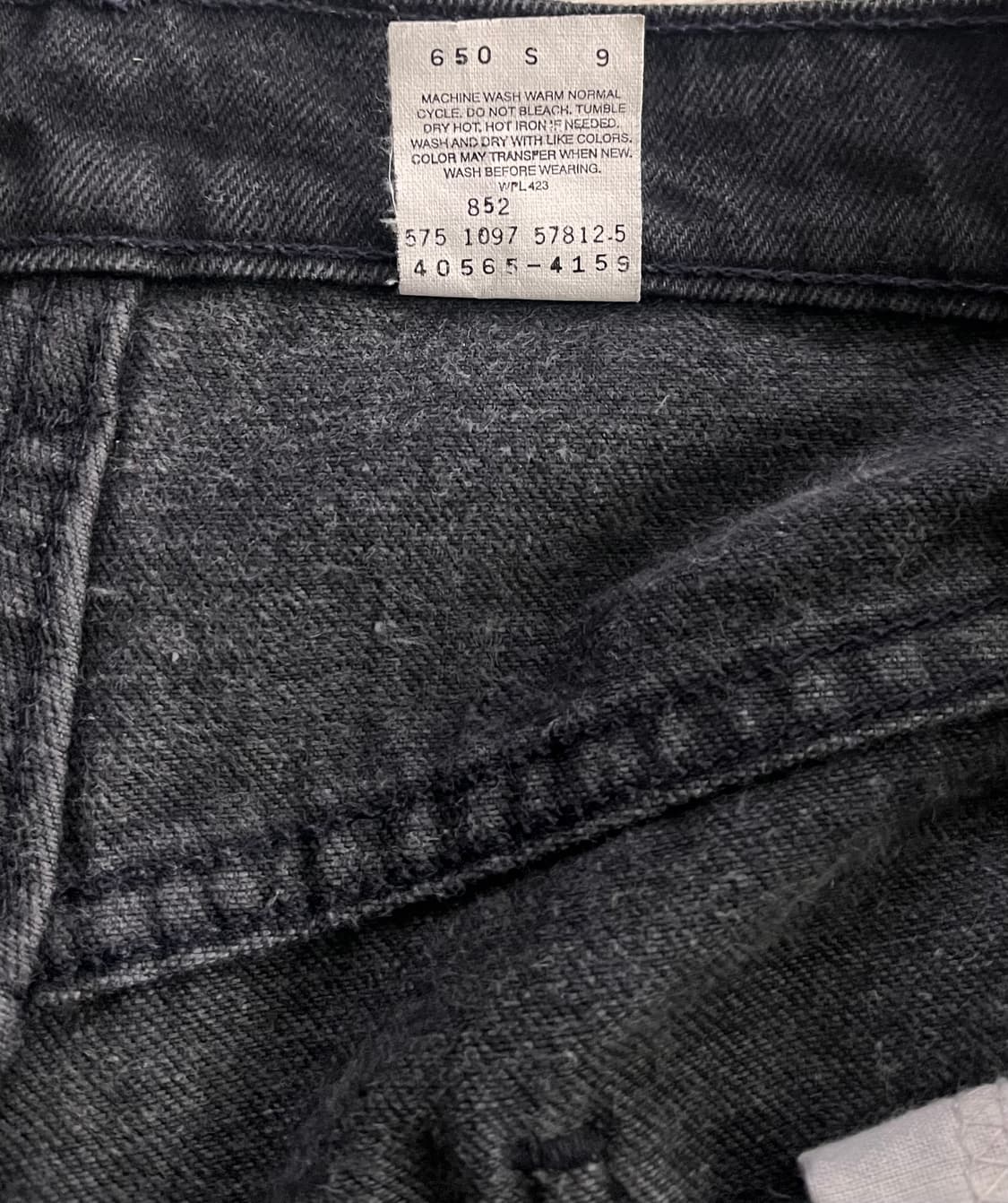 90s 리바이스 565 루즈 스트레이트 오렌지탭 블랙 상품이미지7