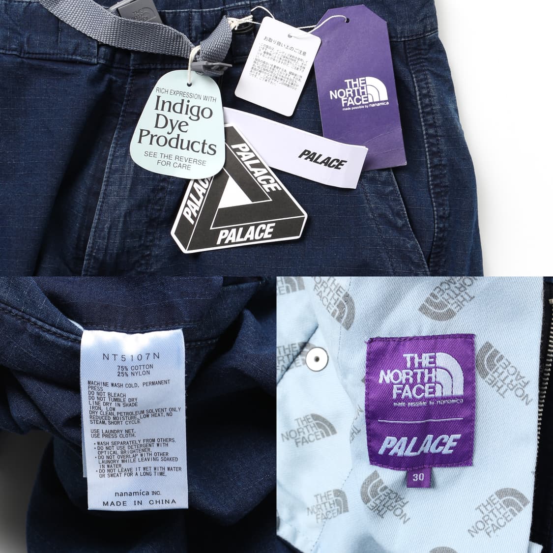 노스페이스 퍼플라벨x팔라스 인디고 립스탑 마운틴윈드팬ㅊ 상품이미지10