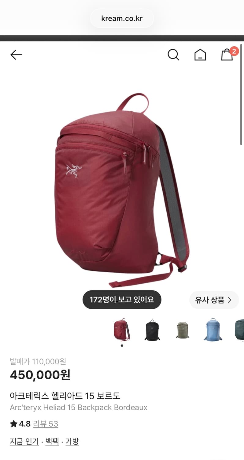 아크테릭스 헬리아드 15 백팩 보르도 상품이미지9