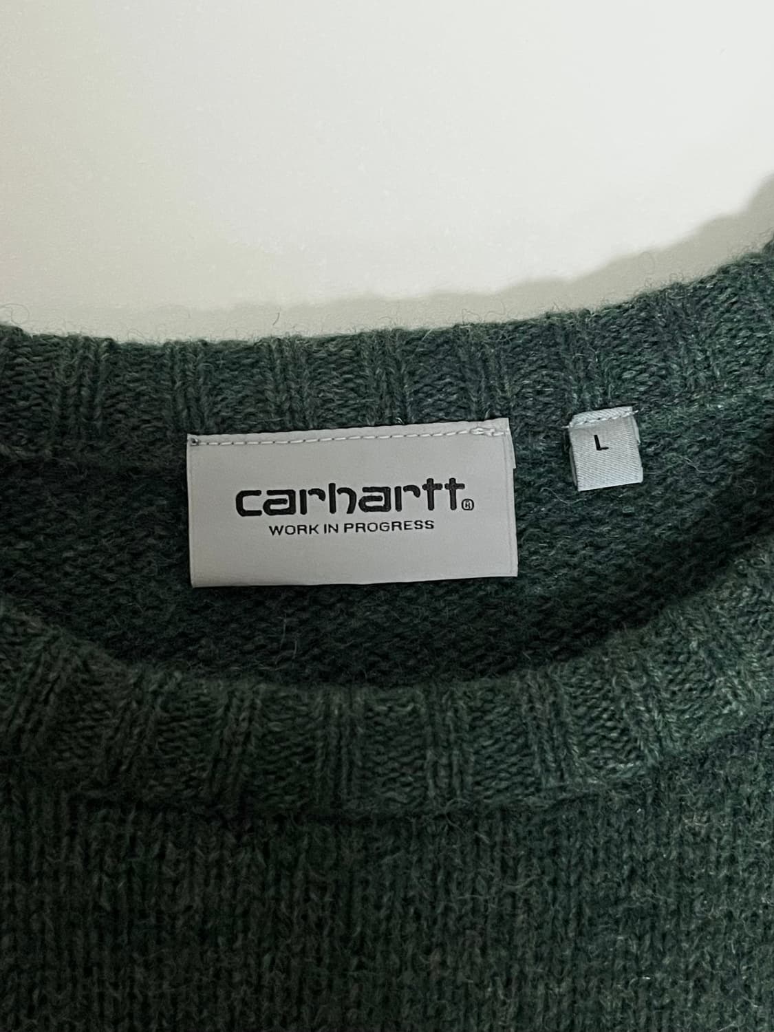 L) 칼하트 wip 울 100 니트 그린 상품이미지4