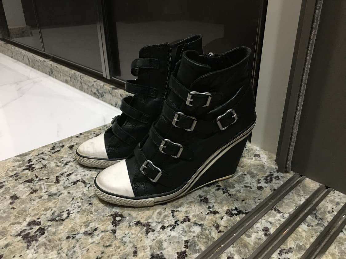 ASH 아쉬 레더 블랙 힐 스니커즈 37 상품이미지2