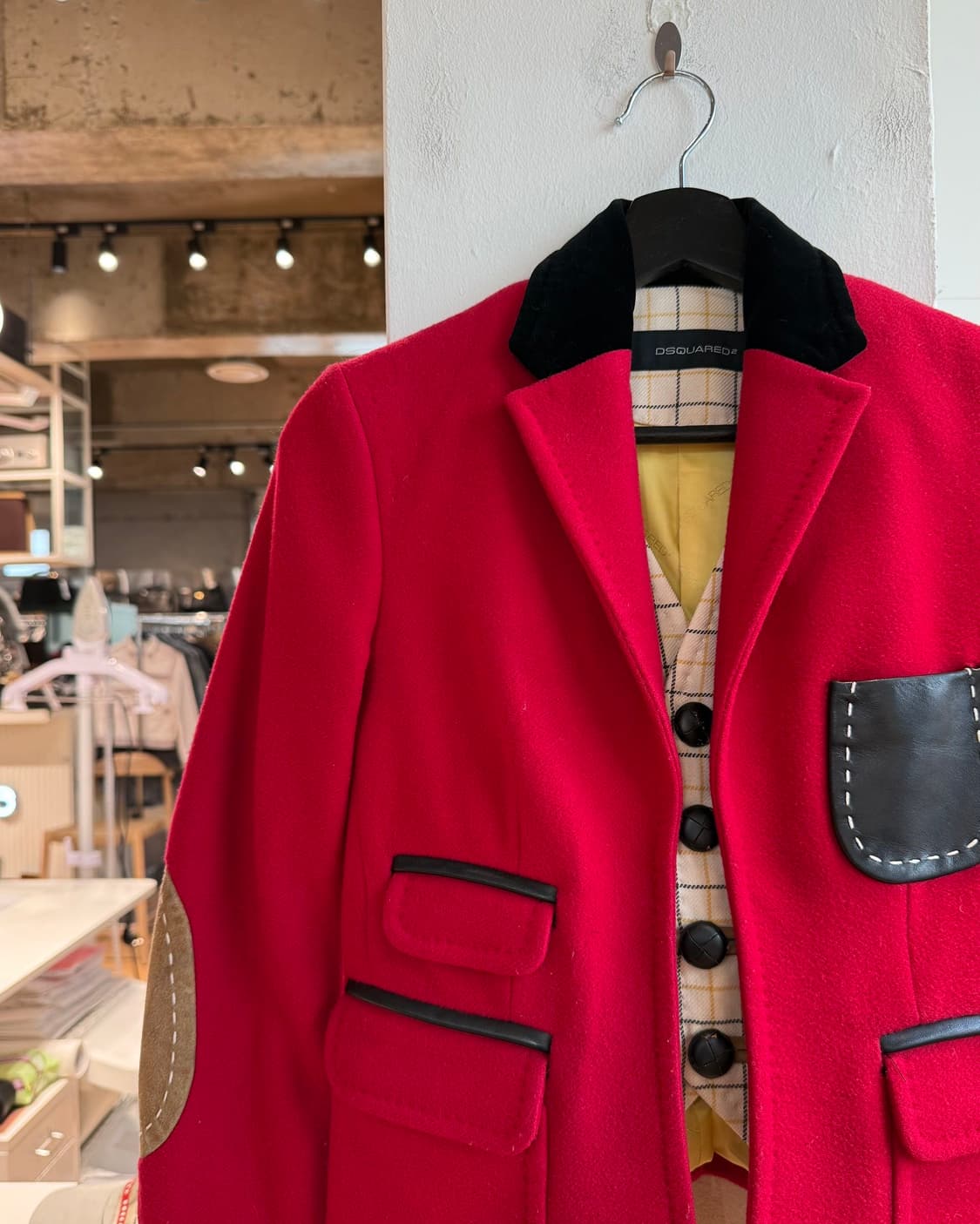 디스퀘어드2 컬렉션 레드 레이어 울 블레이저 자켓  상품이미지4
