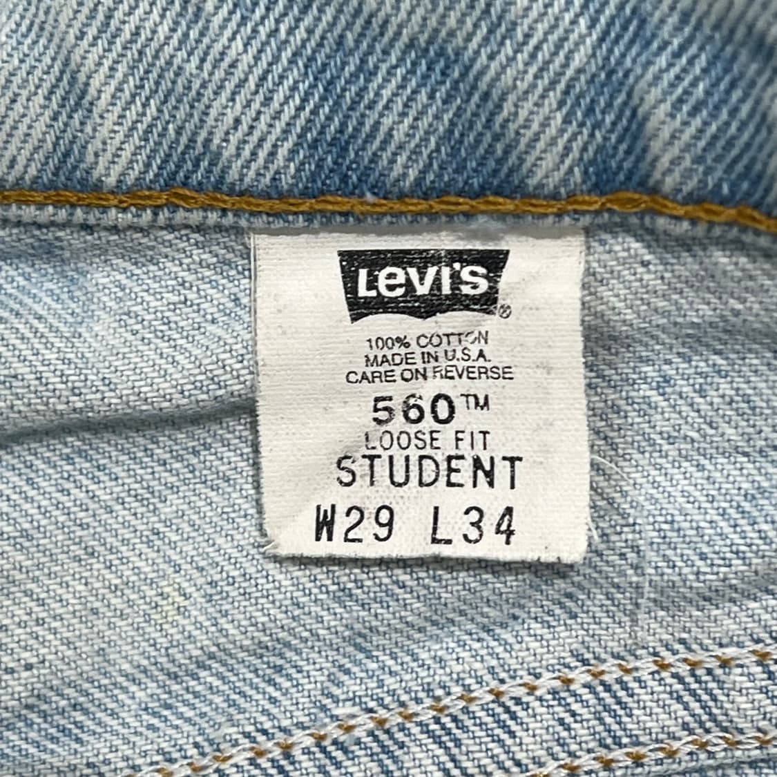 usa 리바이스 560 오렌지탭 데님팬츠 s10154 상품이미지9