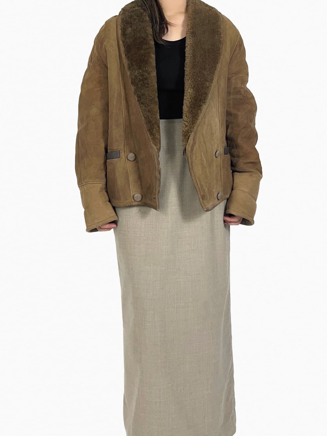 F.P. Clint cropped shearling mouton jack 상품이미지7