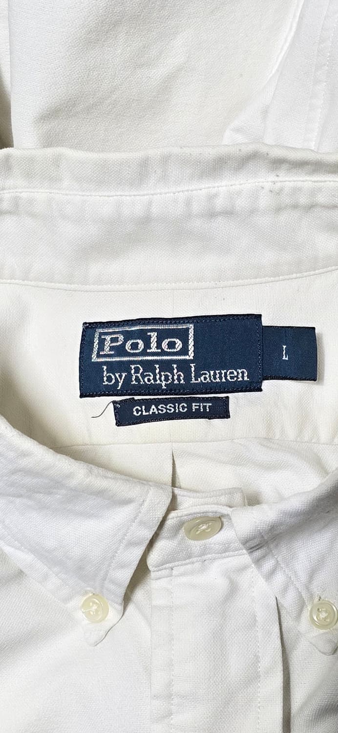 폴로 랄프로렌 화이트 크래식핏 셔츠 L 상품이미지3