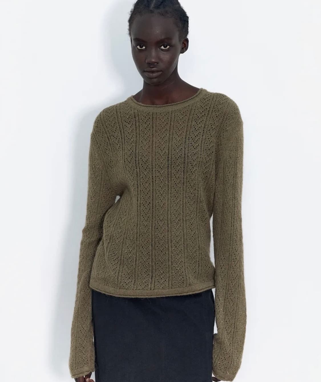 인사일런스 우먼 러스틱 울 니트 상품이미지1