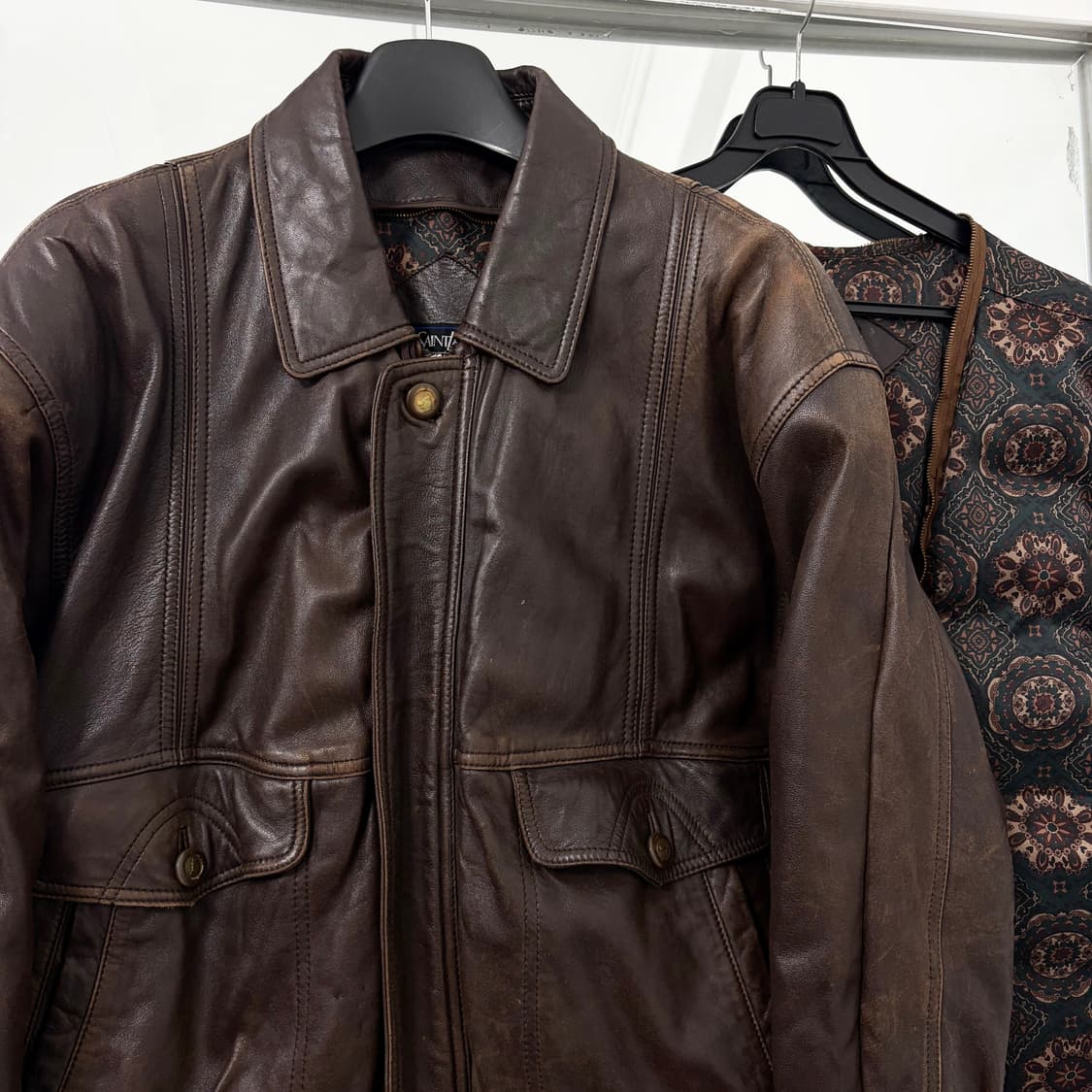 입생로랑 산양가죽 봄버 자켓 상품이미지6