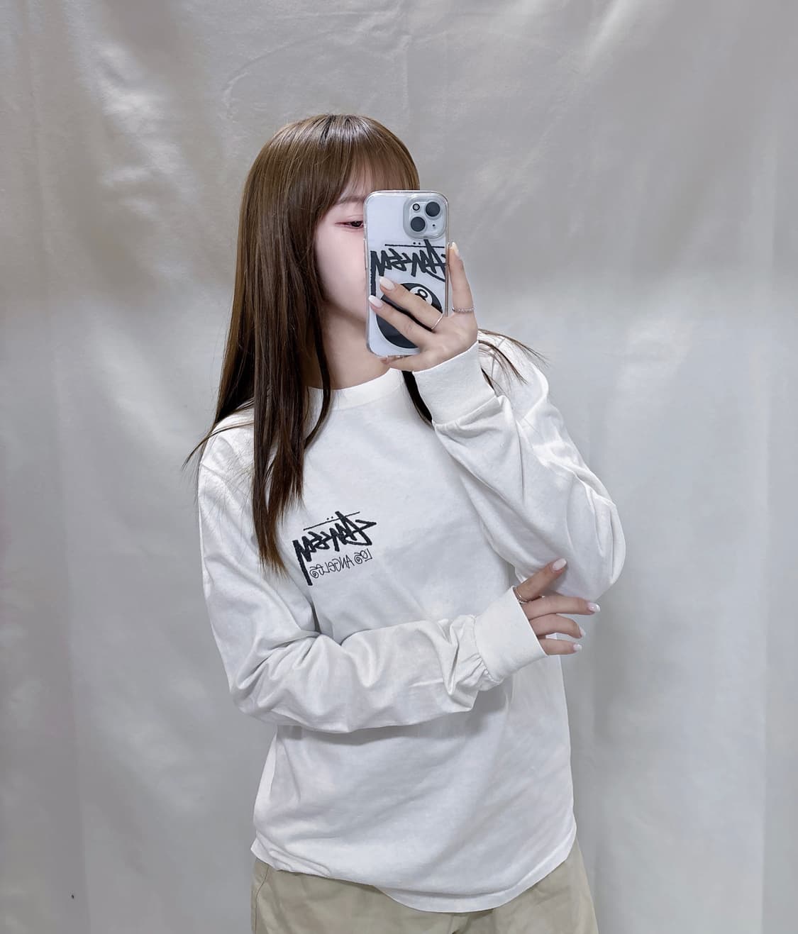 스투시 로스엔젤레스 화이트 슬리브  상품이미지1