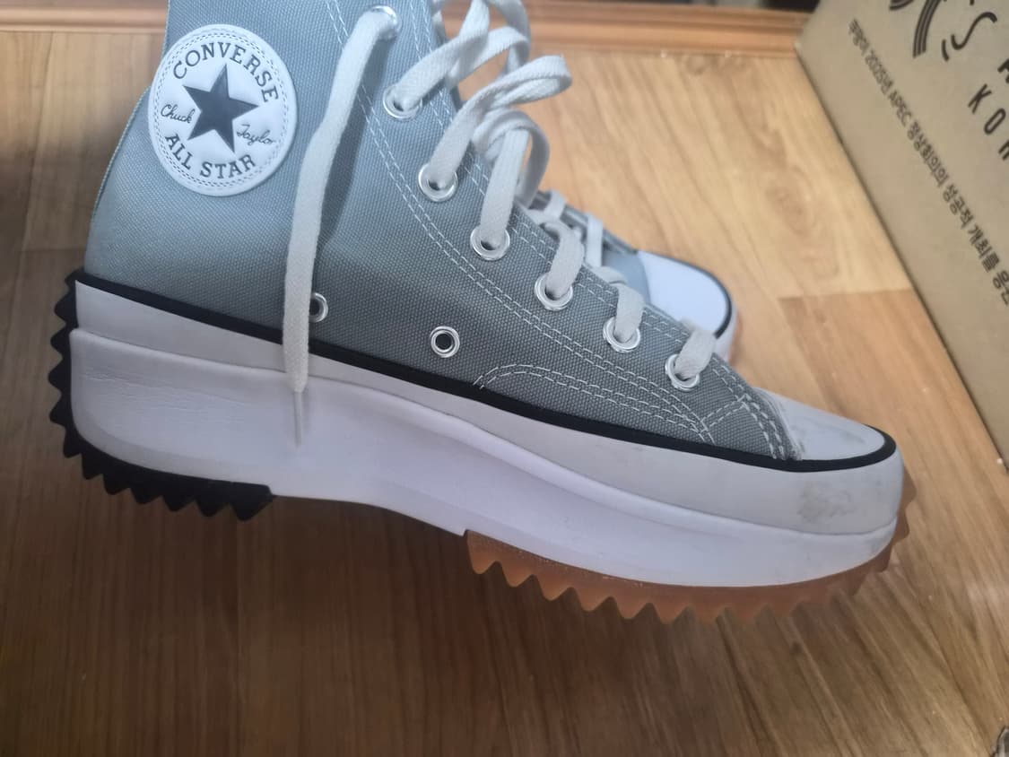 컨버스 런스타 하이크 회색 하이탑 운동화 상품이미지4