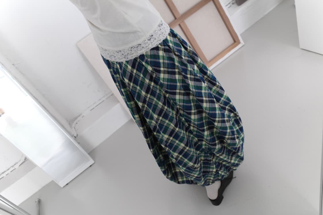 check balloon skirt  상품이미지7
