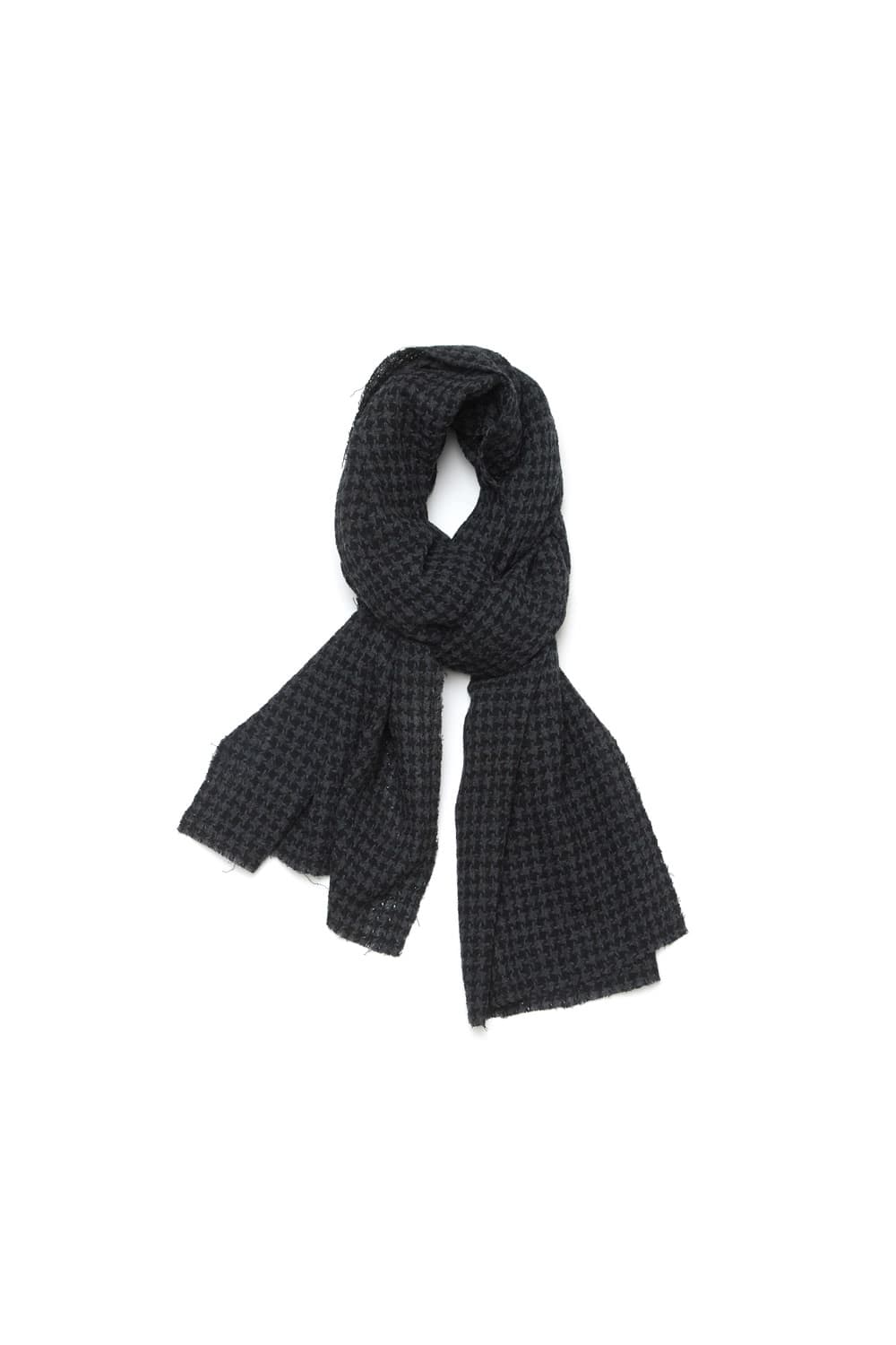 해칭룸 houndstooth check wool muffler black 상품이미지1