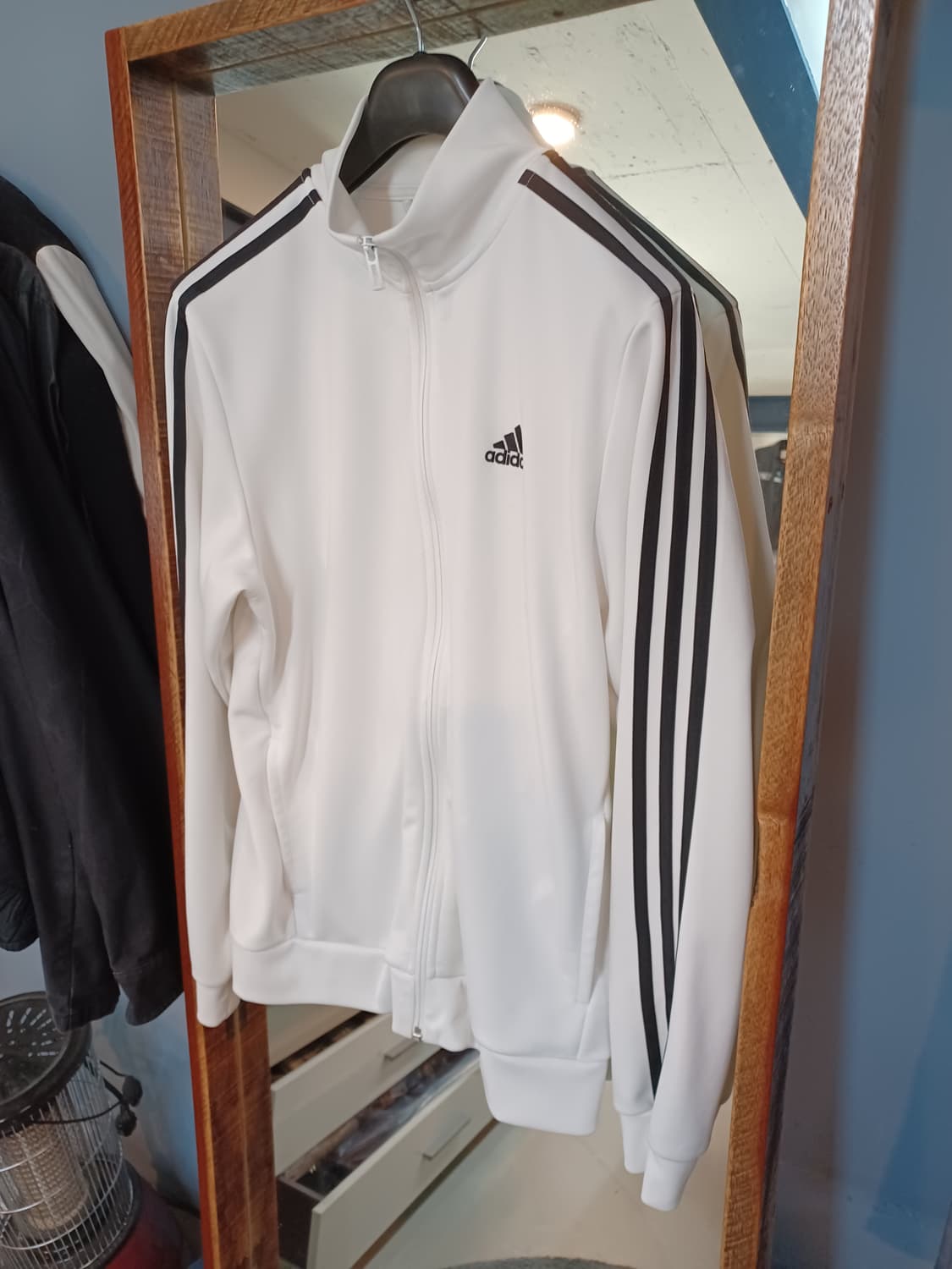 아디다스 트랙탑 져지 흰검 L 상품이미지5