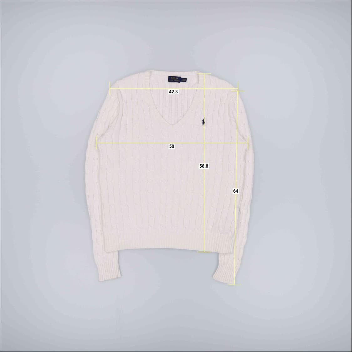 [L] 신형 폴로 랄프로렌 브이넥 케이블 꽈배기 니트 N6857 상품이미지6