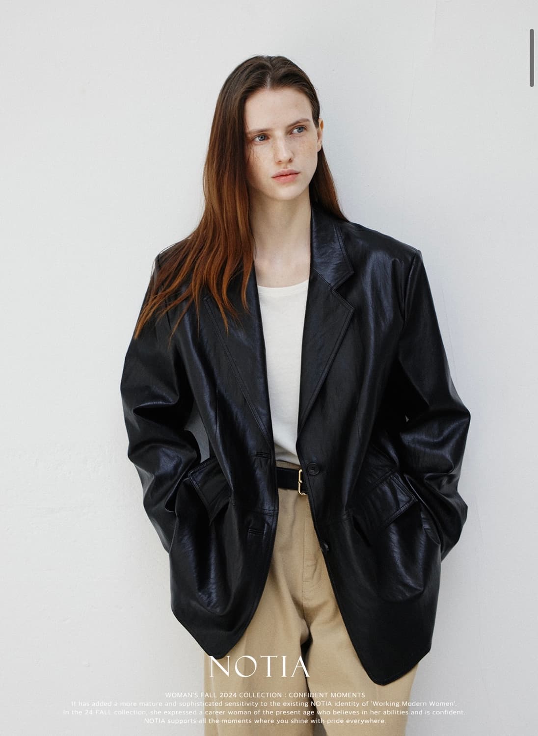 노티아 가죽 자켓 상품이미지1