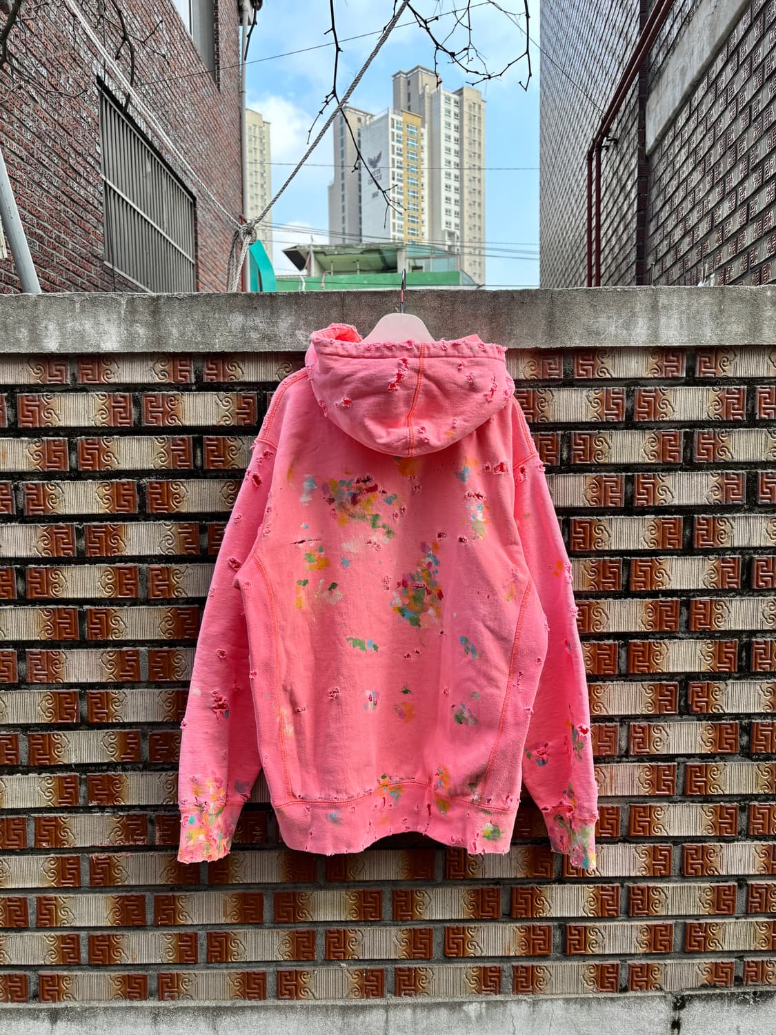 18ss 슈프림 디스트레스드 페인팅 트레쉬 후드 상품이미지9