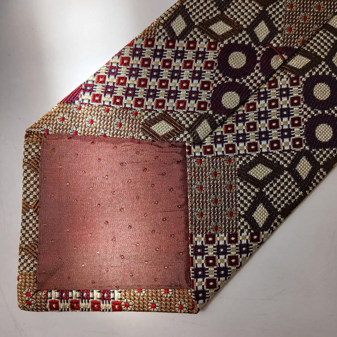 샤를 주르당 실크 브라운 패턴 넥타이 9.7cm A+등급 E798 상품이미지7