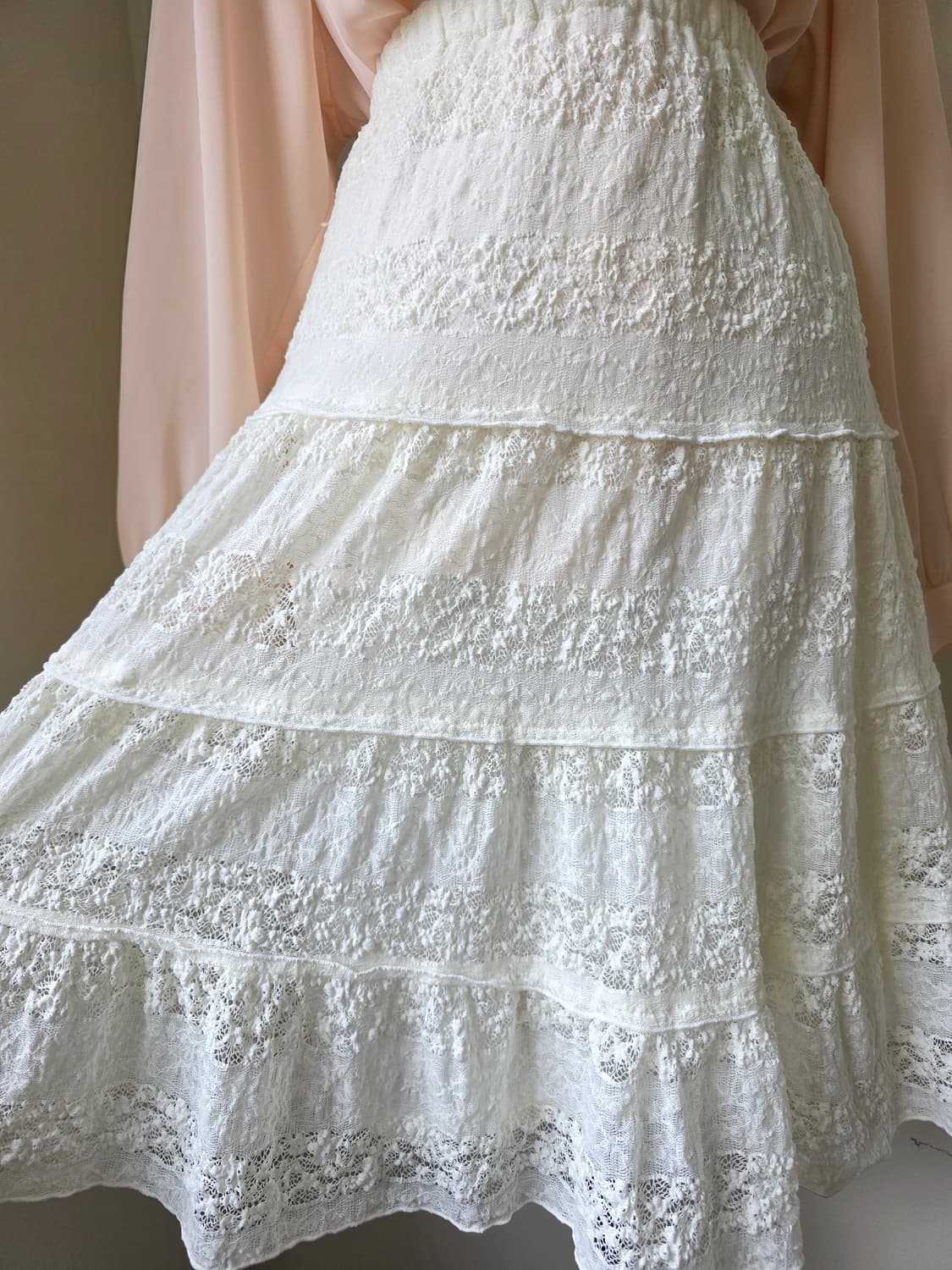 아이보리 레이스 스커트 상품이미지3