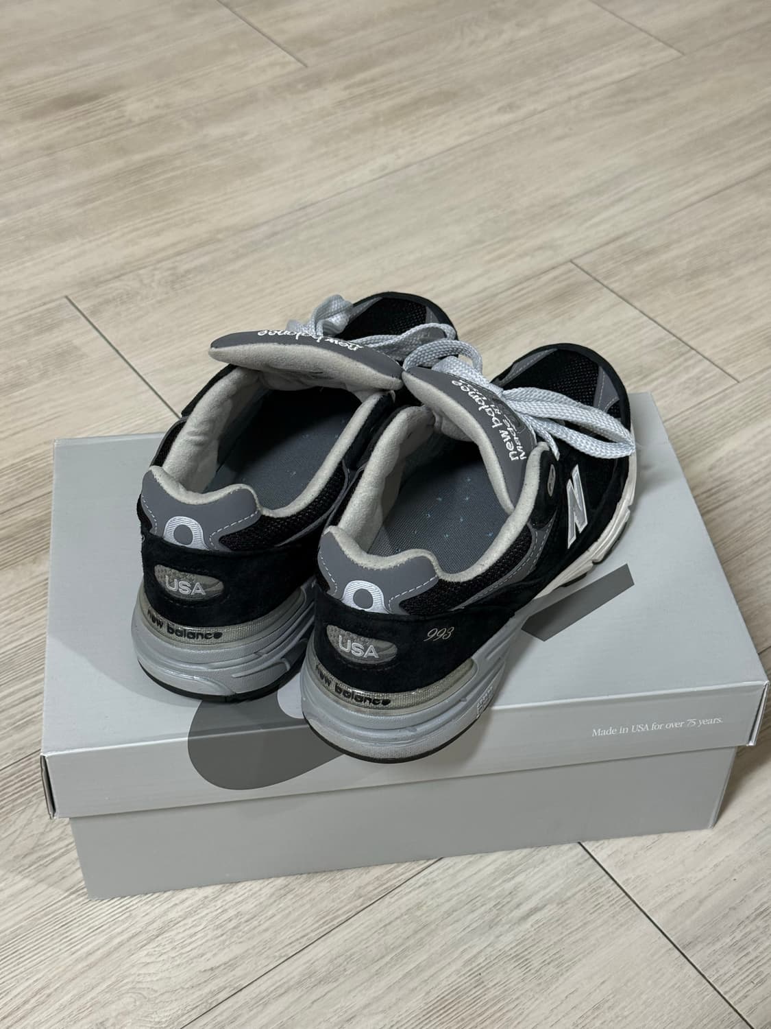 뉴발란스 993 블랙 245 실착1회 상품이미지3