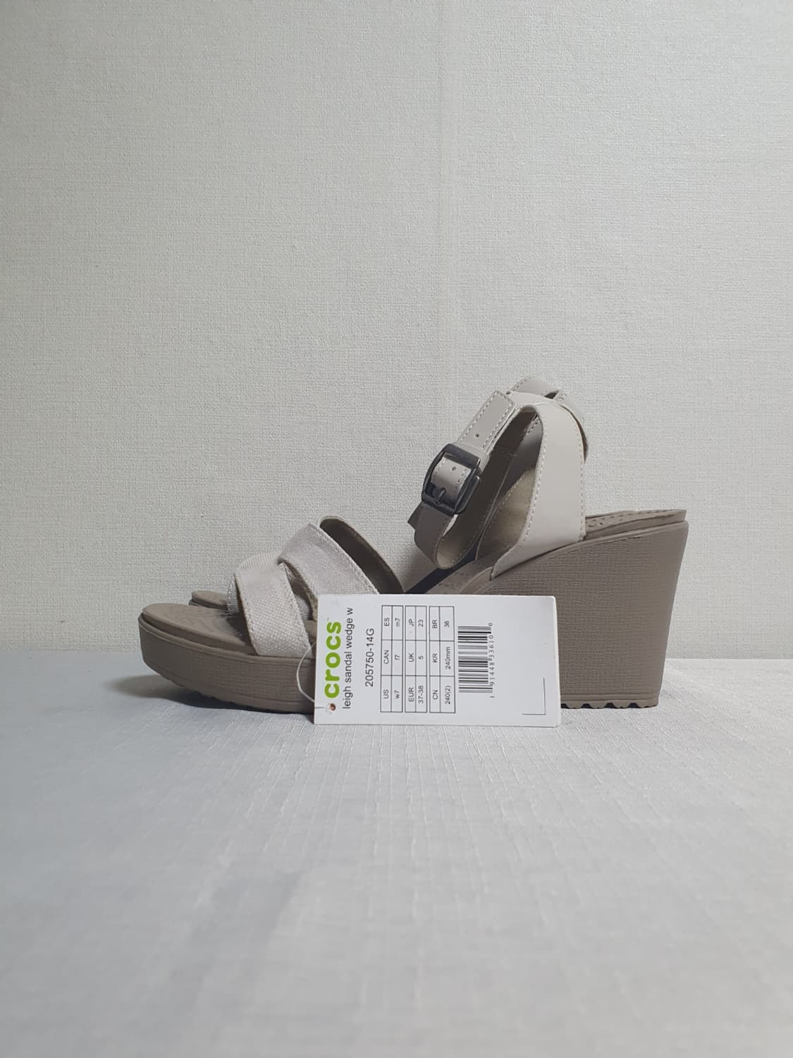크록스 레이 웨지 샌들 오트 머쉬룸 240mm 상품이미지1