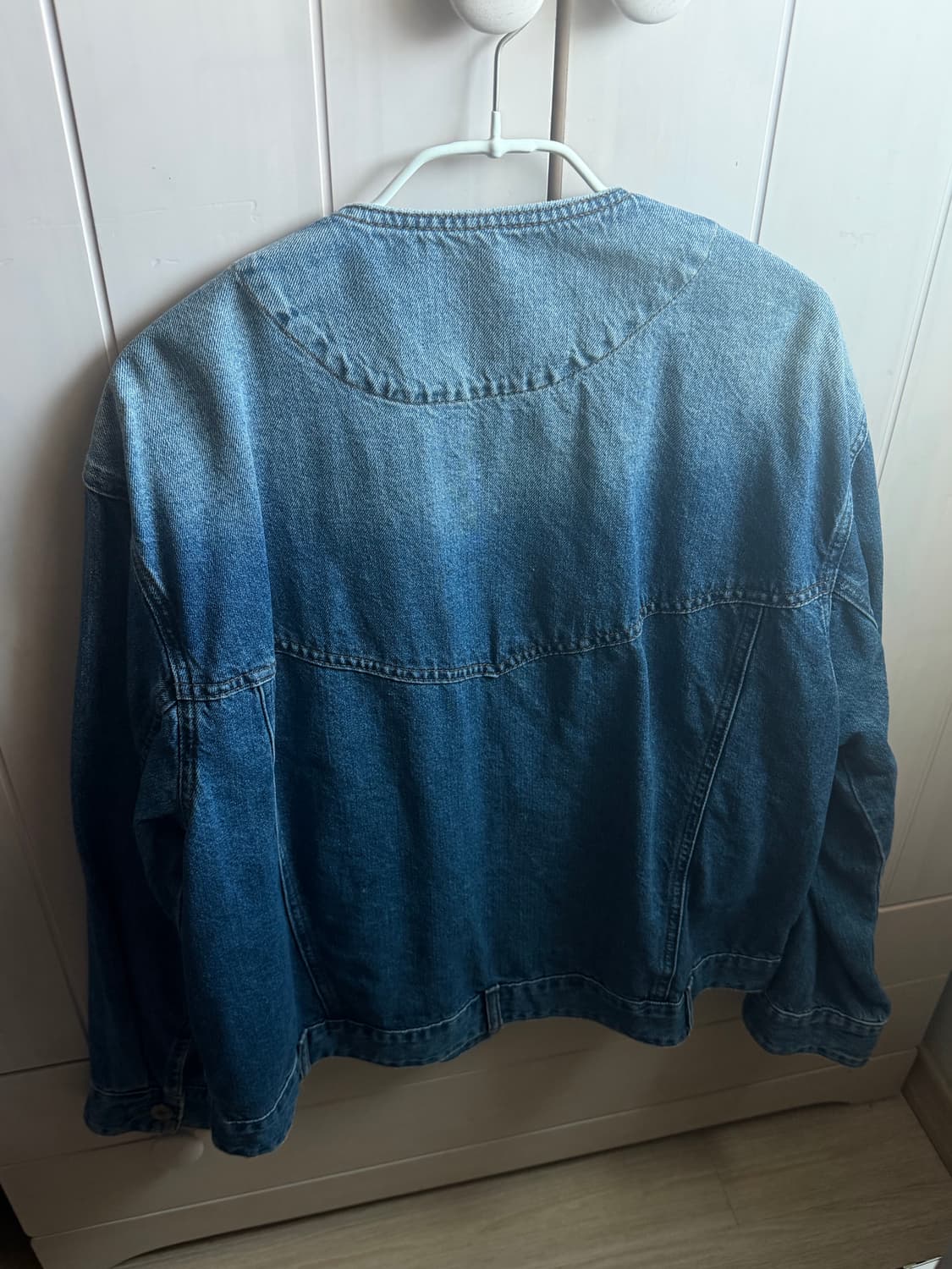 (새상품) 럭키슈에뜨 V넥 오버사이즈 데님 자켓 38 상품이미지9