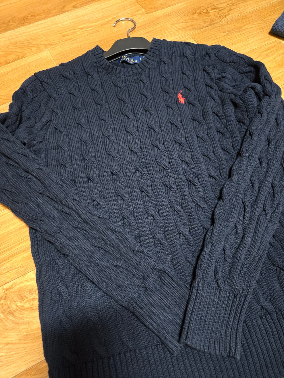 폴로 랄프로렌 여성 네이비 케이블 니트 상품이미지2