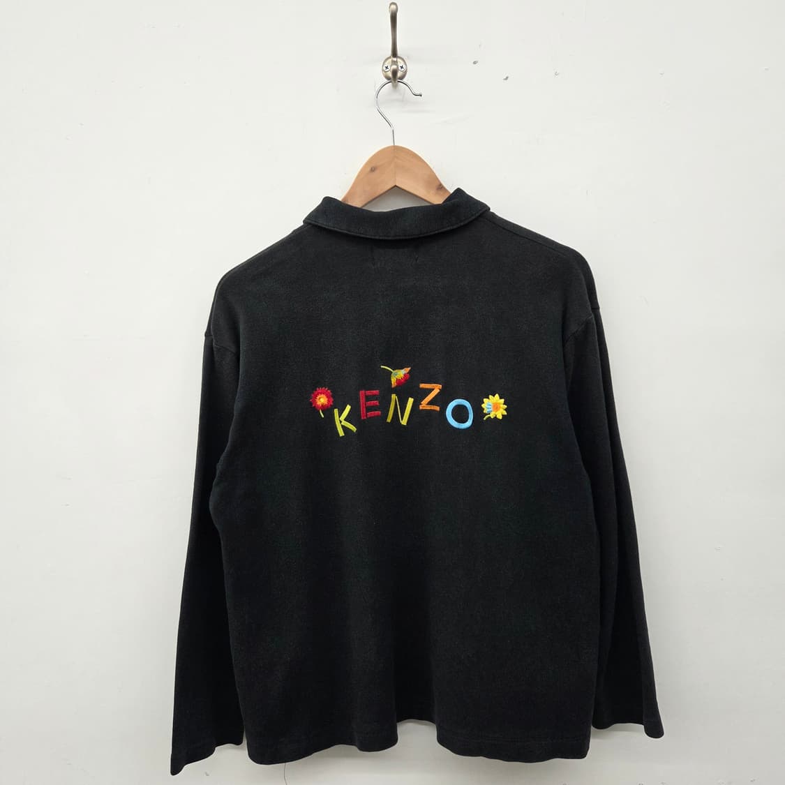 KENZO 겐조 블랙 긴팔 폴로티 공용M 상품이미지4