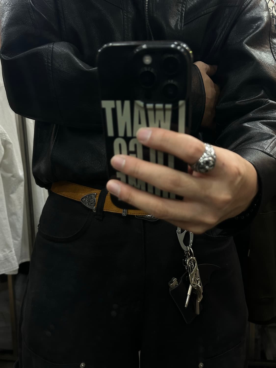 Suede western belt - 스웨이드 웨스턴 벨트 CM 상품이미지6