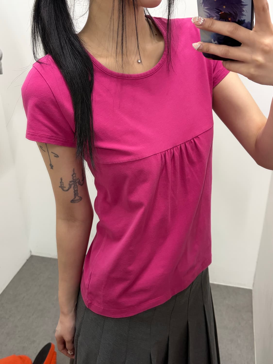 꾸레쥬 셔링 반팔 상품이미지5