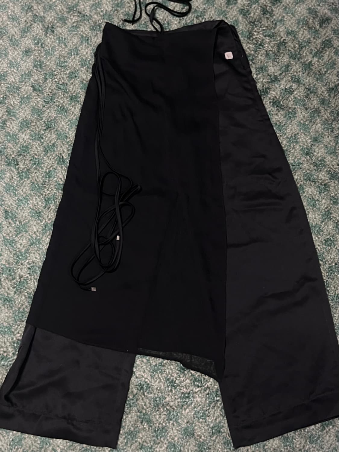 트리밍버드 시스루 랩팬츠 블랙 상품이미지4