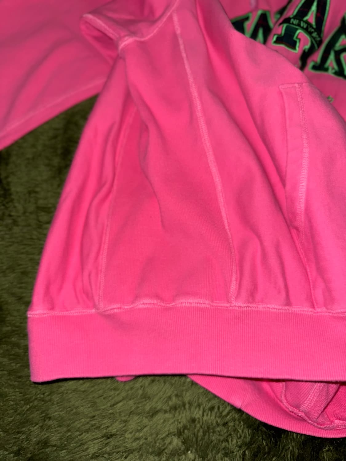 [L] Awake NY 어웨이크 뉴욕 아플리케 로고 후디 핑크 상품이미지7