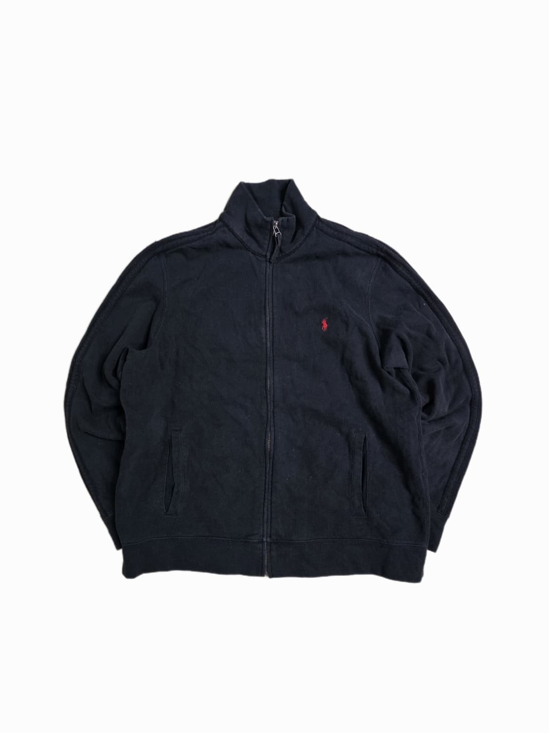 [XL] 90s 폴로 랄프로렌 블랙 코튼 풀집업 자켓 상품이미지1