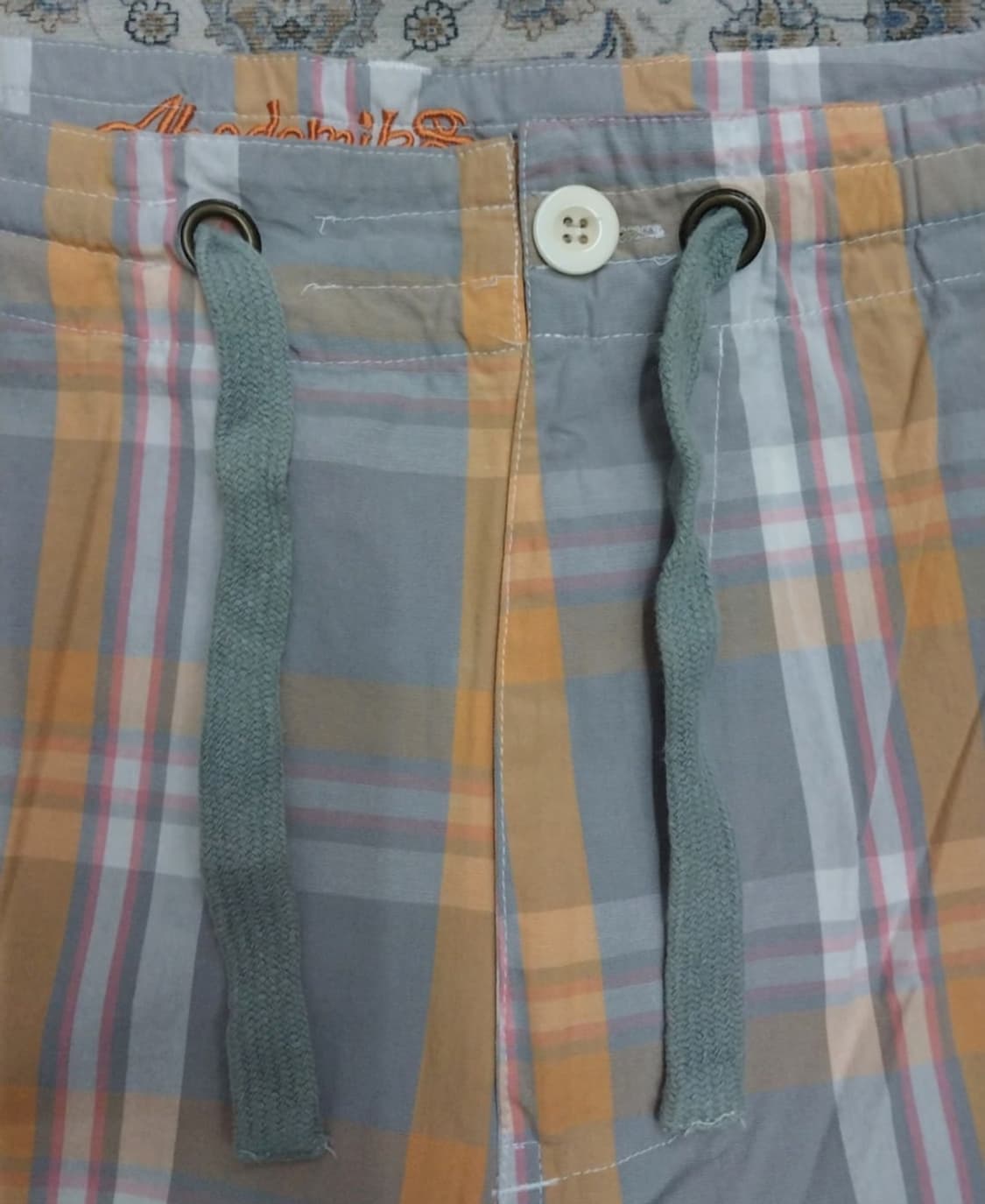 90s 올드스쿨 아카데믹스 체크 스트링 하프팬츠 38사이즈 상품이미지2