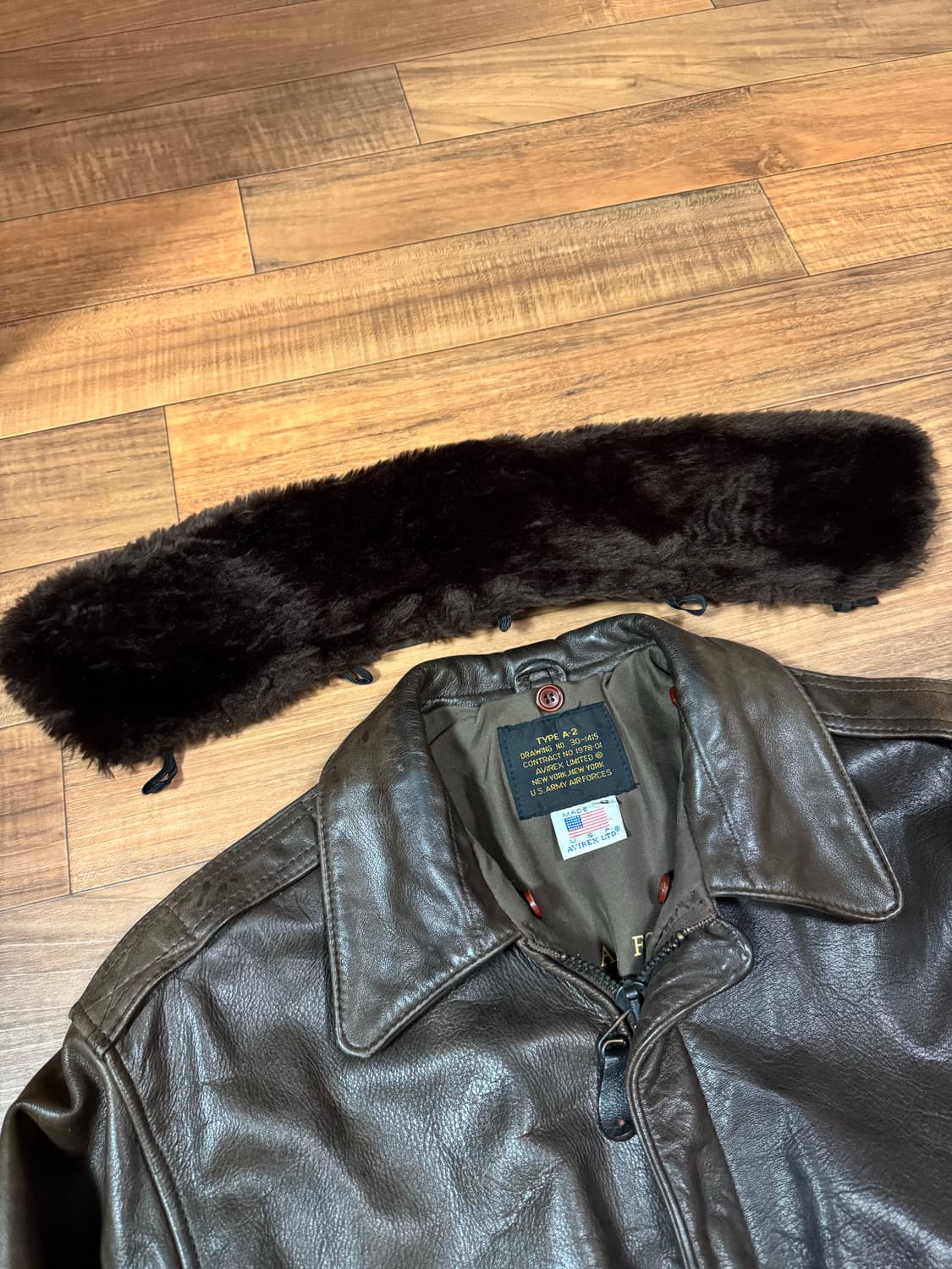 아비렉스 A-2 가죽자켓 / 밀스펙 / MADE IN USA 상품이미지3