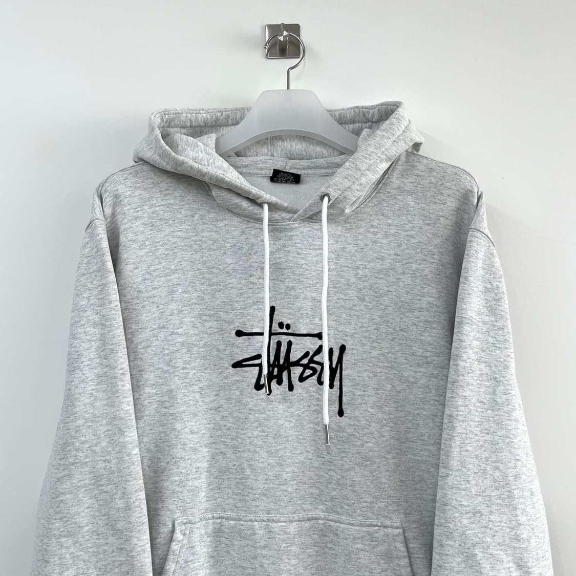 스투시 스탁로고 애플리크 애쉬헤더 후드티 상품이미지4