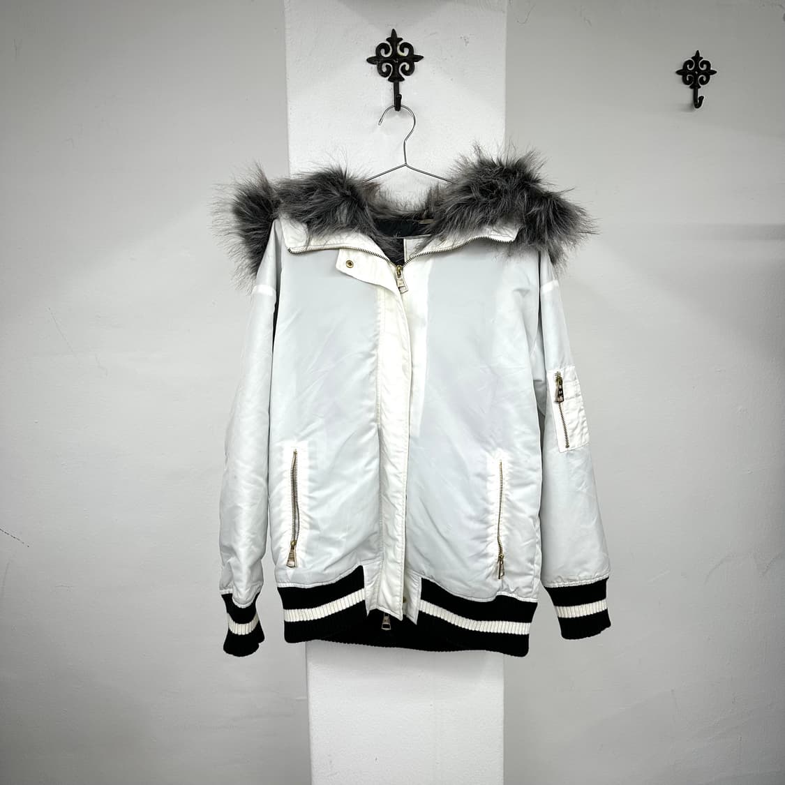 White eskimo fur jacket 상품이미지2