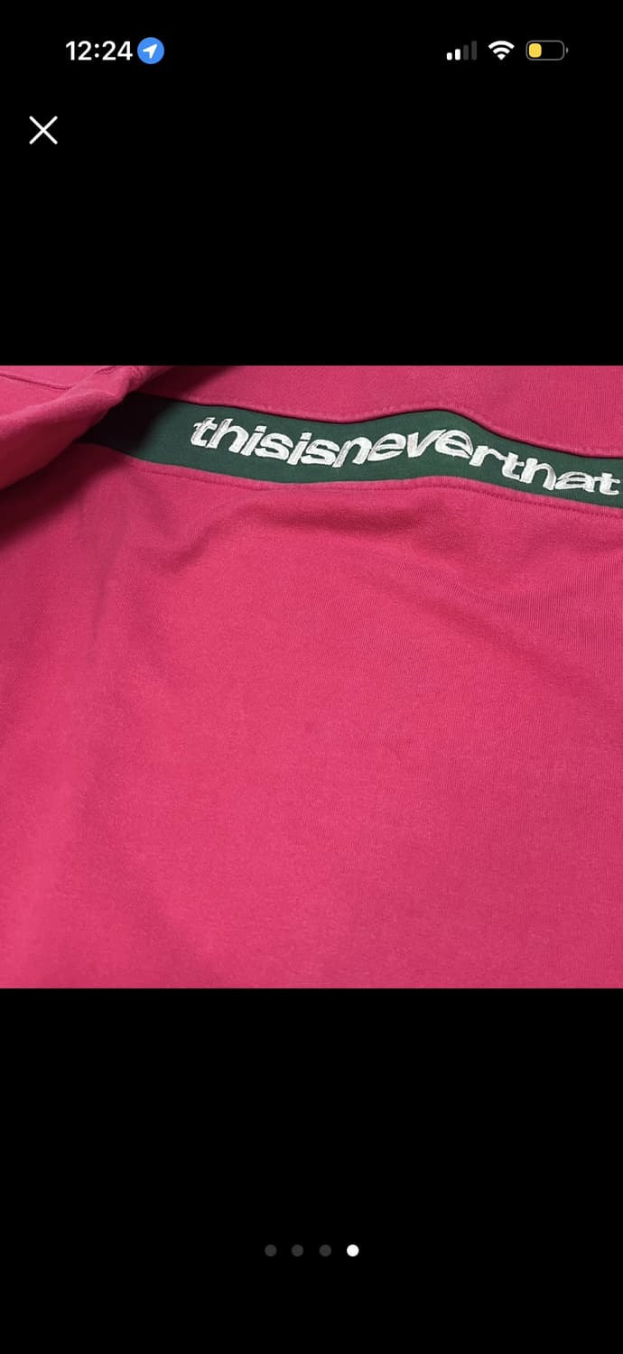 디스이즈네버댓 핑크 맨투맨 라지 상품이미지4