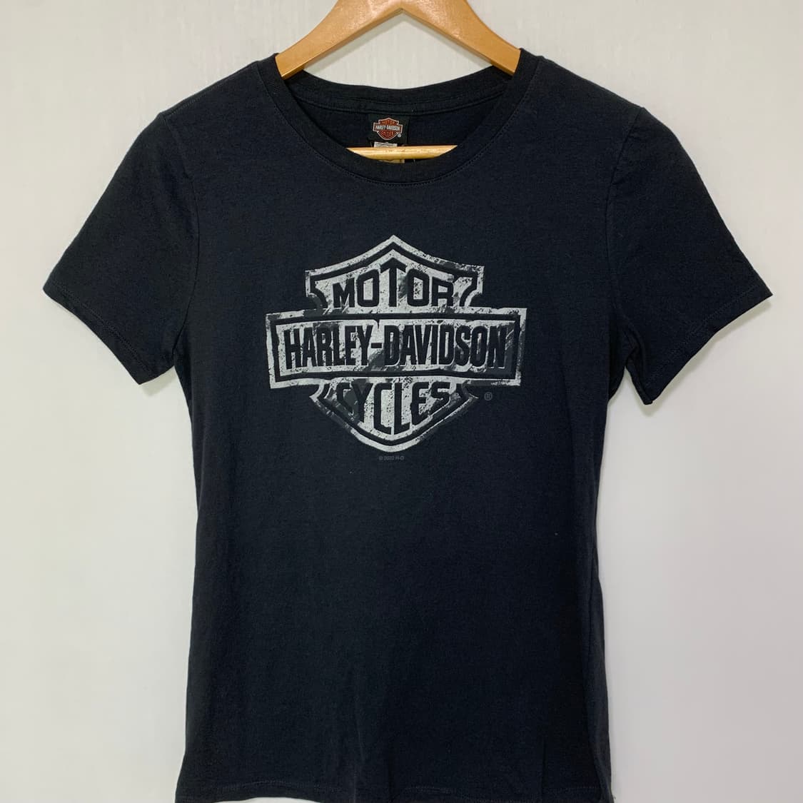 할리데이비슨 빈티지 슬림핏 레터링 반팔 티셔츠 y2k 여성 S 상품이미지2