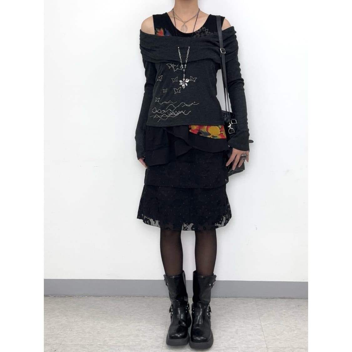 빈티지 블랙 오리엔탈 캉캉 스커트 상품이미지1