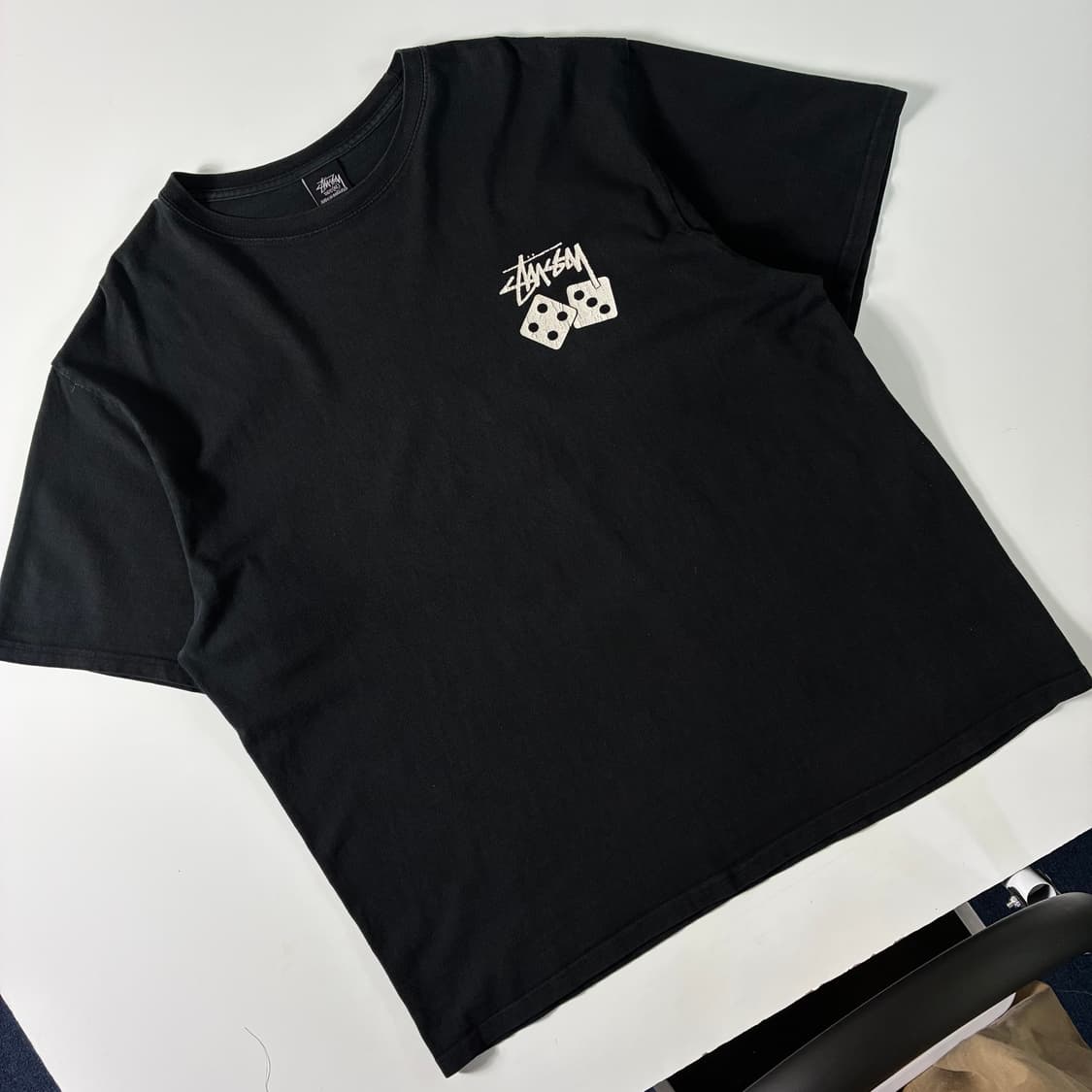 Stussy  스투시 다이스 피그먼트 다이드 블랙 반팔 티셔츠 상품이미지3