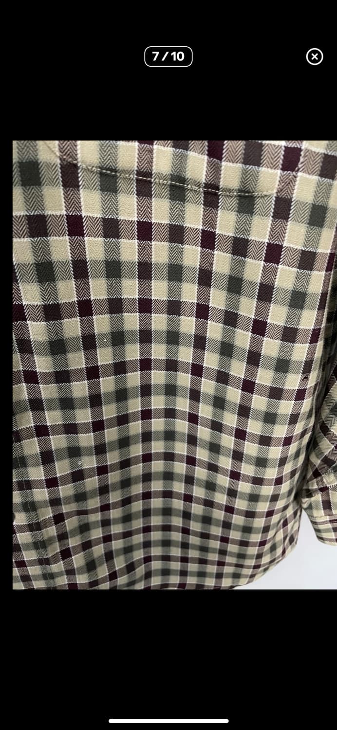 입생로랑 브라운 체크 셔츠 A2474 상품이미지7