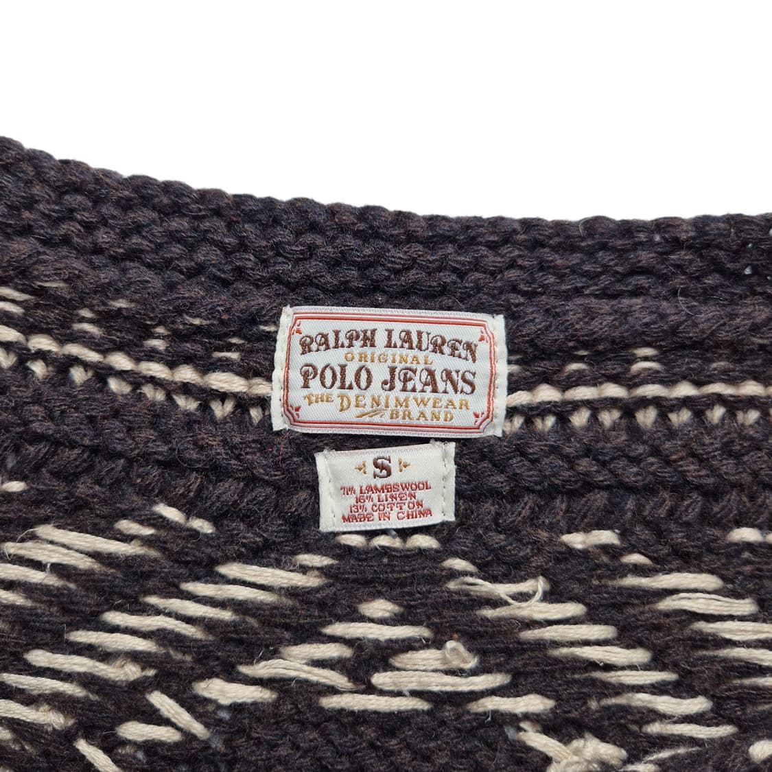 [S] 폴로 진스 컴퍼니 아즈텍 울 케이프 스웨터 상품이미지6