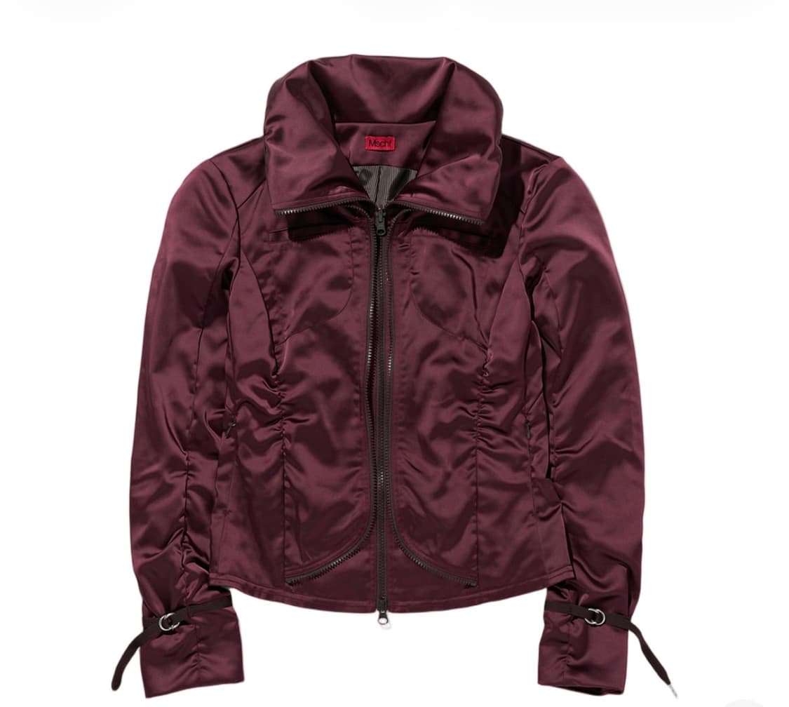 S (W) 미스치프 모토 집 자켓 버건디 미개봉 새제품 판매 상품이미지1