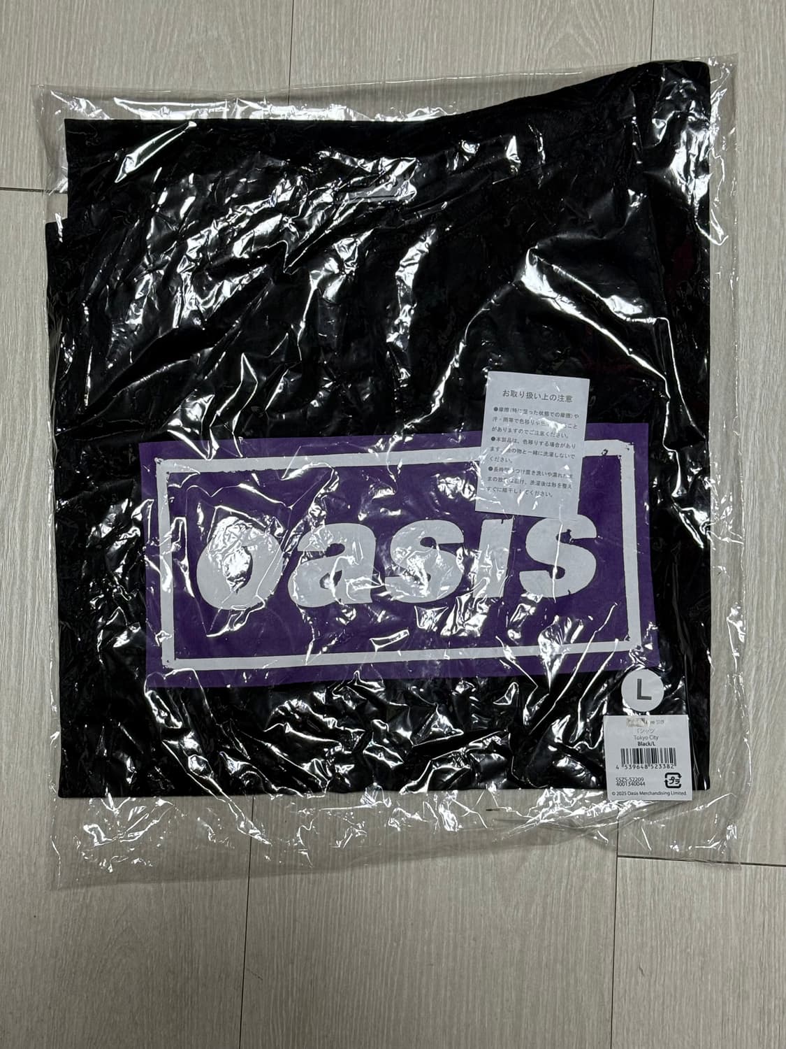 오아시스 공식 라이브25 도쿄돔 블랙 티셔츠 상품이미지6