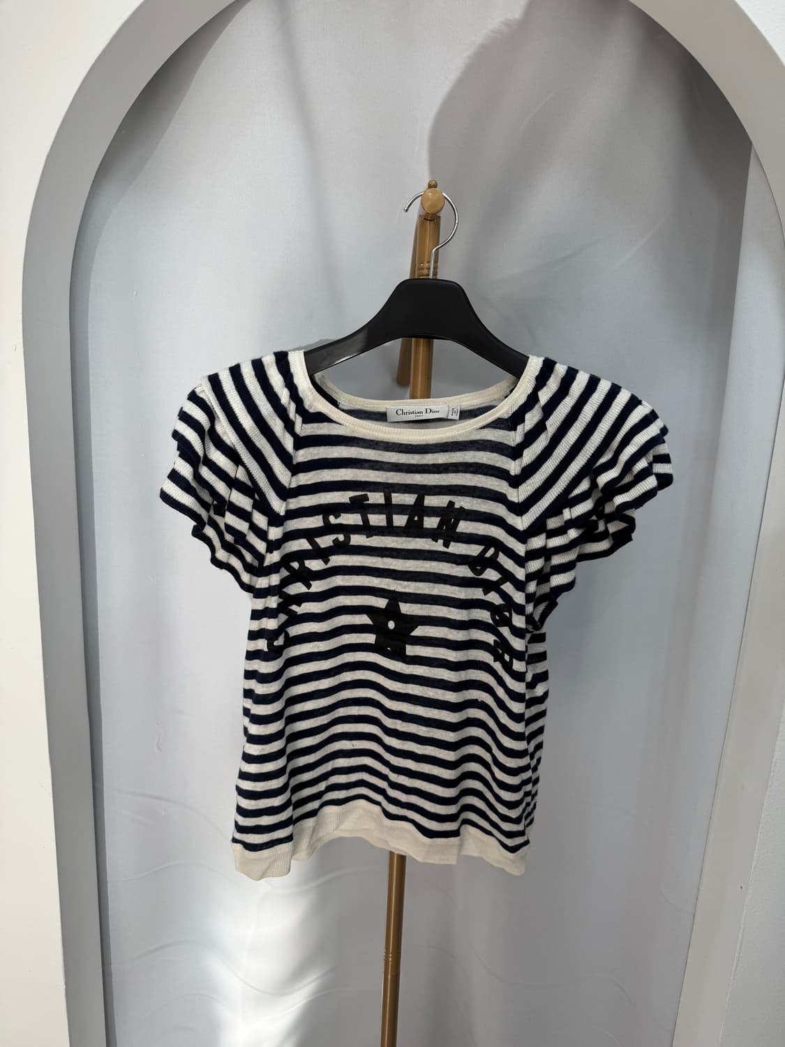 디올 스트라이프 니트 반팔티 36사이즈 상품이미지1