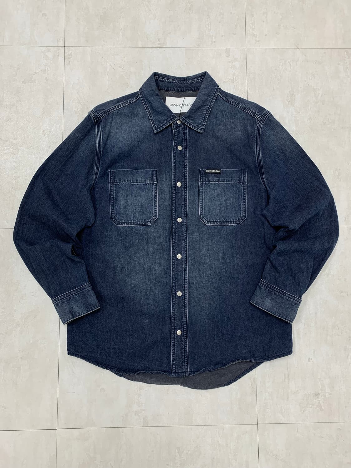 캘빈클라인 진청 워싱 데님 셔츠#674 상품이미지1